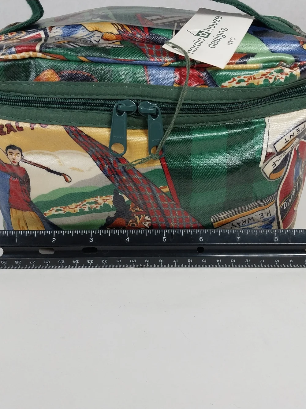 Vtg Nordic House Designs Country Club Golf Toiletry Cosmetic Make-Up Travel Case